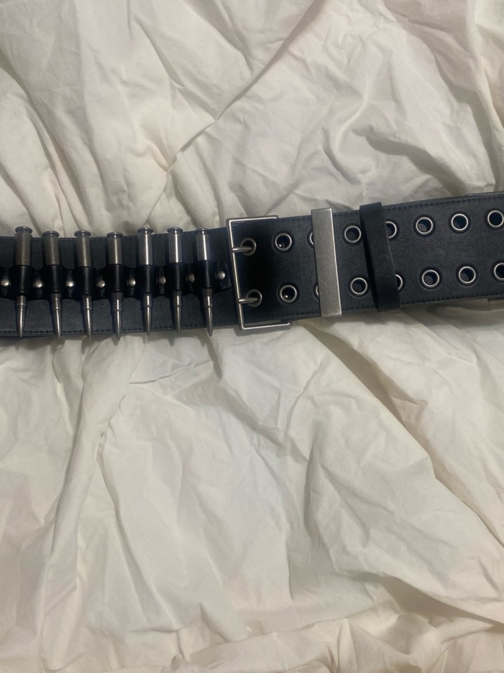 Darker Wavs studded obsession box belt